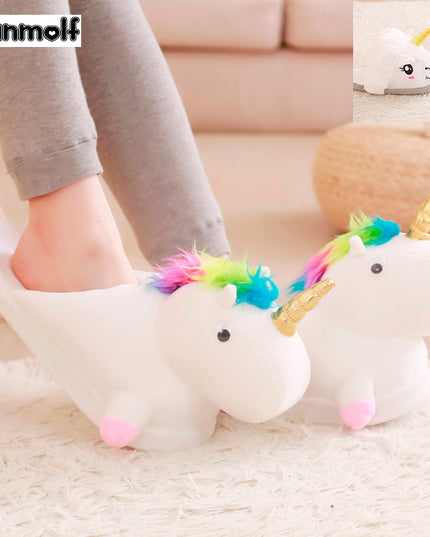 Cosmic 3D Unicorn Mule Slippers