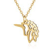 Yellow Unicorn Head Necklace