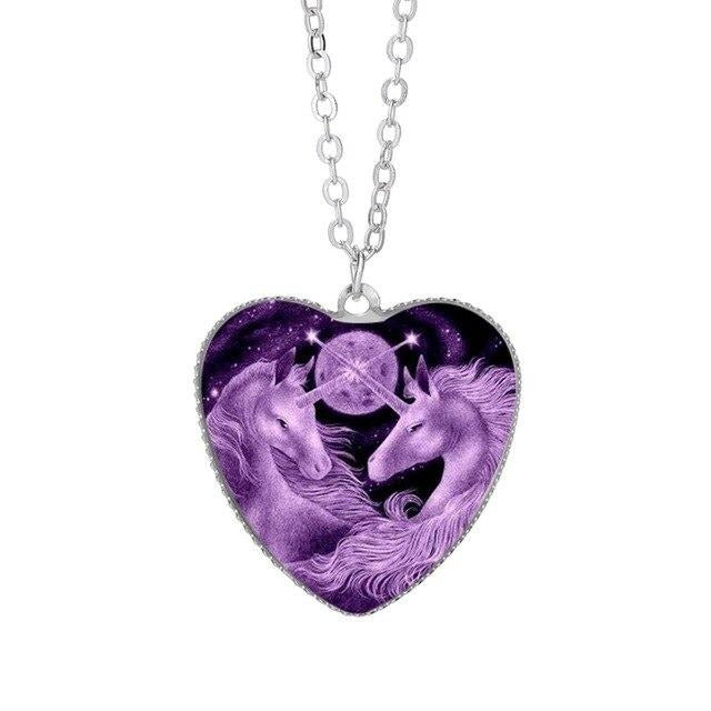 Purple Unicorn Necklace