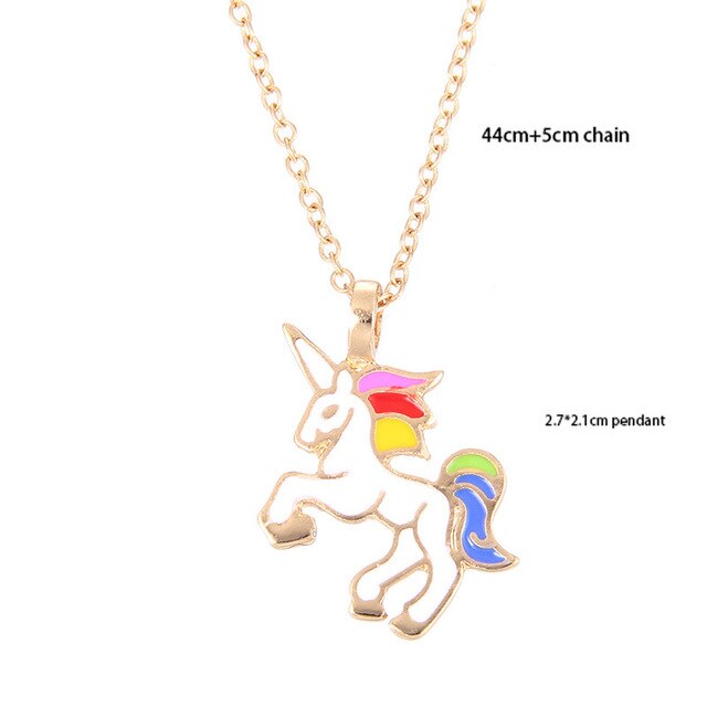 White Unicorn Necklace