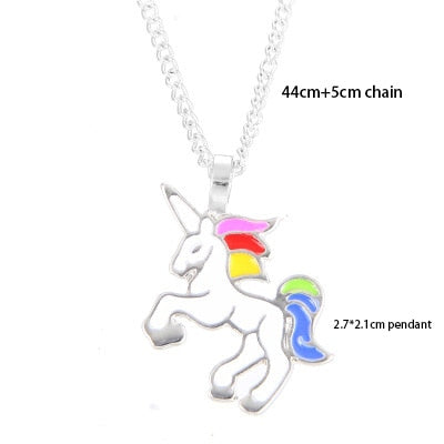 White Unicorn Necklace