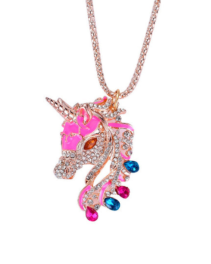 Rhinestone Unicorn Necklace