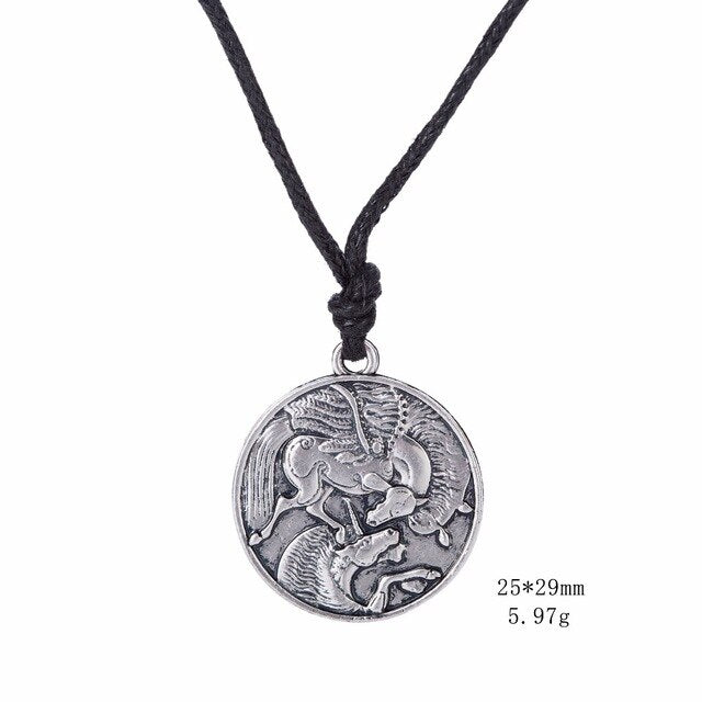 Pegasus vs Unicorn Necklace