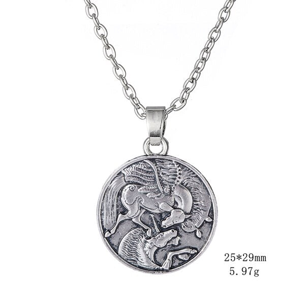 Pegasus vs Unicorn Necklace