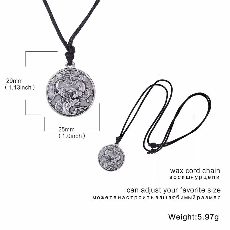 Pegasus vs Unicorn Necklace