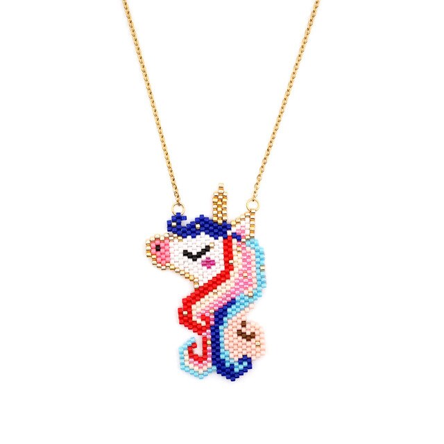 Beaded Unicorn Necklace