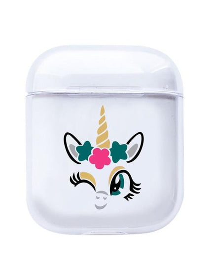 Winking Unicorn Airpods Case