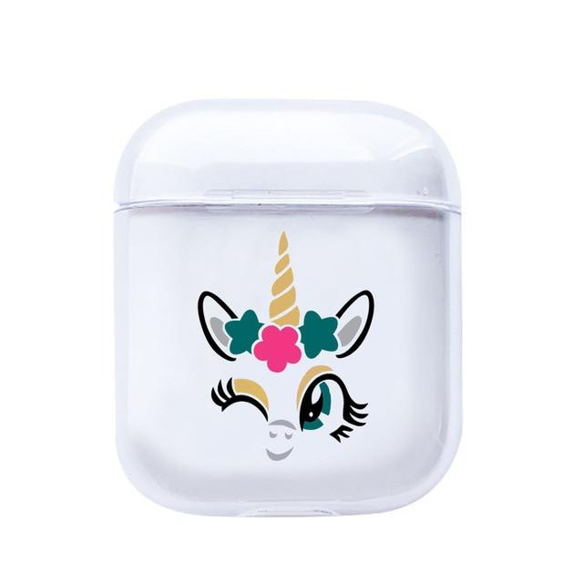 Winking Unicorn Airpods Case