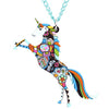 Colored Unicorn Necklace