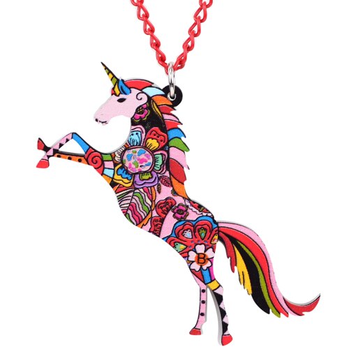 Colored Unicorn Necklace