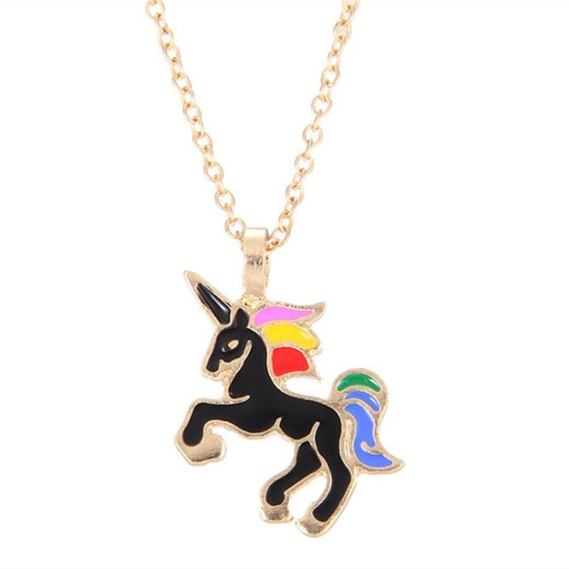 Black Unicorn Necklace