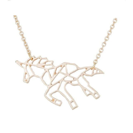 Origami Unicorn Necklace