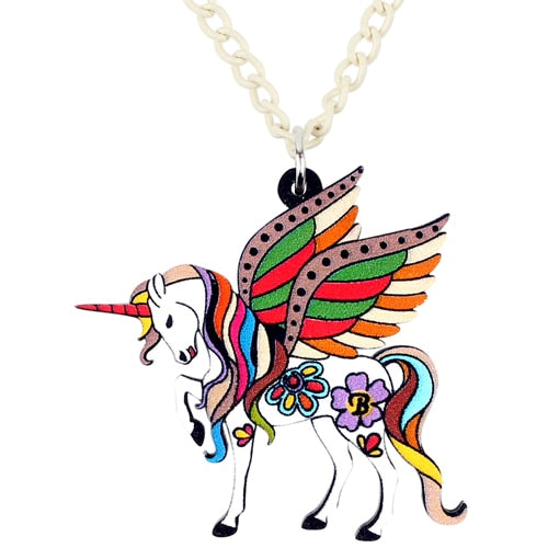 Majestic Winged Unicorn Necklace