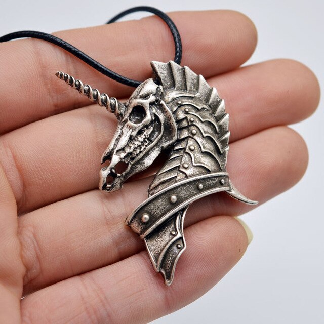 Unicorn Skull Necklace