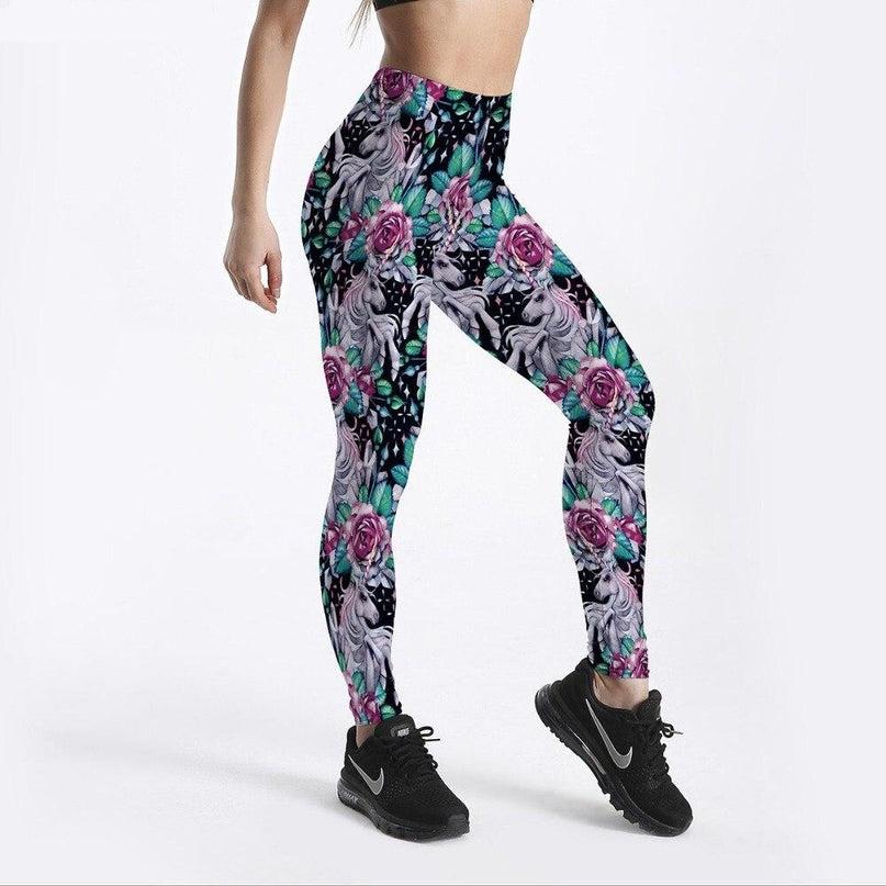 Floral Unicorn Leggings