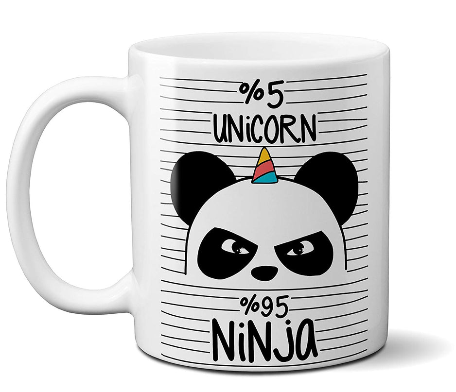 "5% Unicorn 95% Ninja" Unicorn Mug