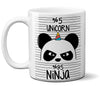 "5% Unicorn 95% Ninja" Unicorn Mug