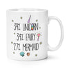 39% Unicorn 34% Fairy 27% Mermaid Mug