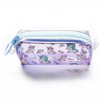 Unicorn Transparent Pencil Case Kawaii Unicorn Store