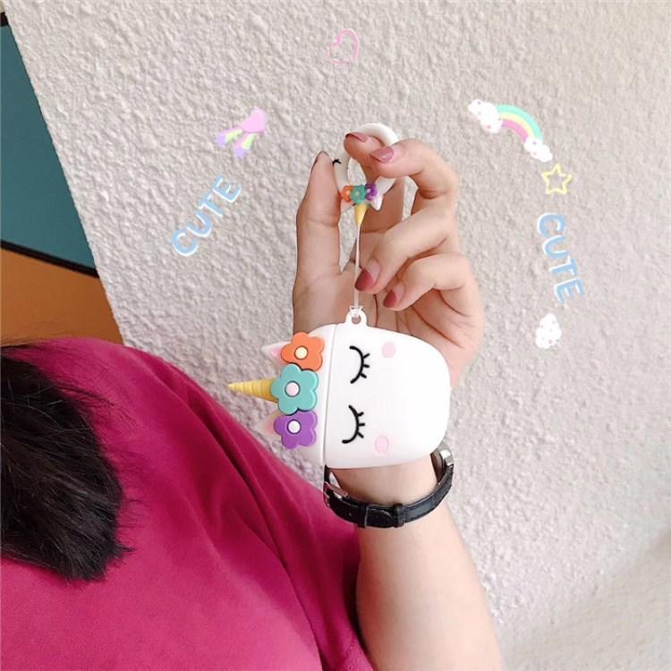 White Unicorn AirPods Case